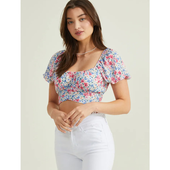 Altar'd State Tops - ALTAR'D STATE Pamela Floral Crop Top